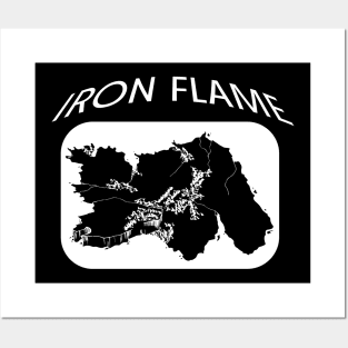 Iron Flame Map White Posters and Art